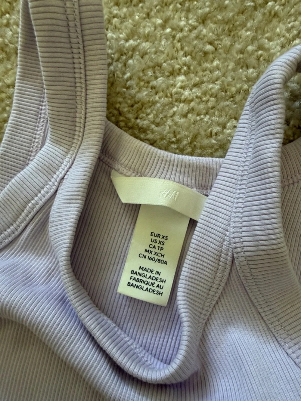 Lilac Ribbed Tank Top - Picture 2 of 3